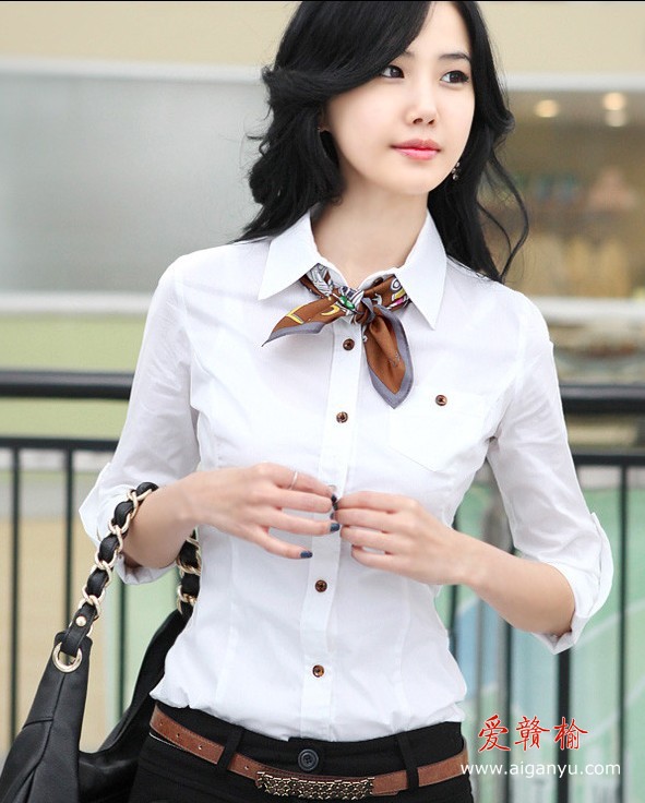 韩版女装性感多扣衬衫2.jpg