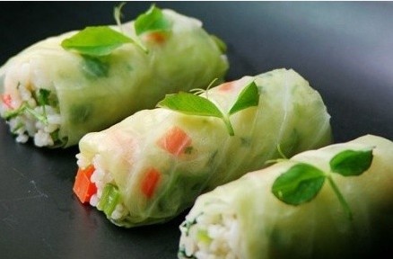 DIY碧玉蔬菜饭卷